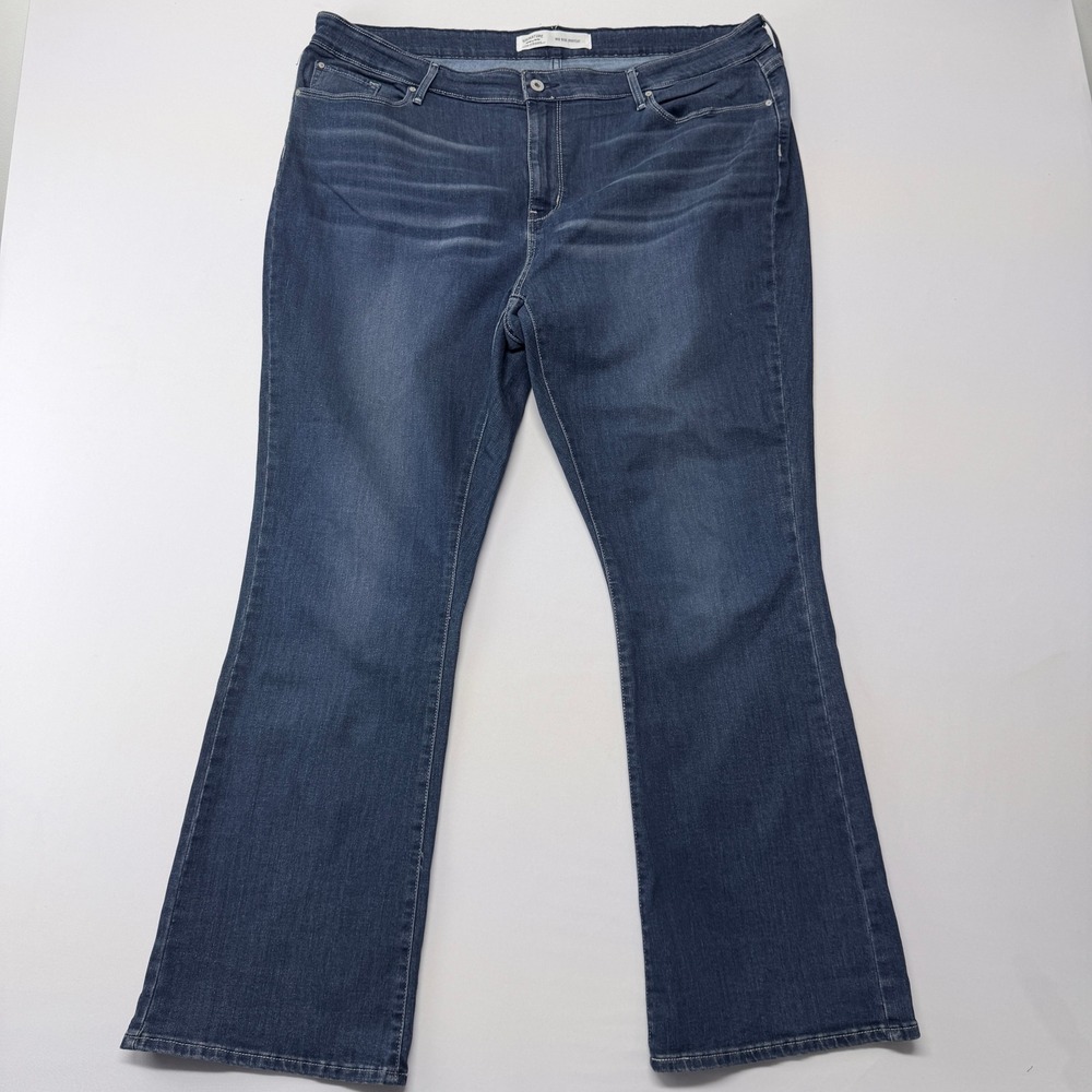 Signature by Levi Strauss & Co Womens Blue Mid Rise Bootcut Jeans Size 22W